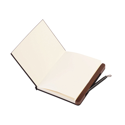 Блокнот "Wood" с ручкой в ореховом магнитном пенале, черный