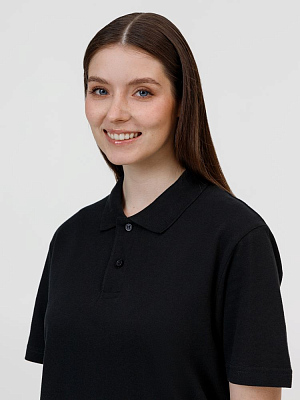 Рубашка поло унисекс Pulse, черная