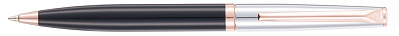 Ручка шариковая Pierre Cardin GAMME. Цвет - черный и серебристый. Упаковка Е (Черный)