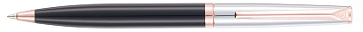 Ручка шариковая Pierre Cardin GAMME. Цвет - черный и серебристый. Упаковка Е