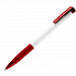 N13, ручка шариковая с грипом, пластик, белый, красный - Фото 1