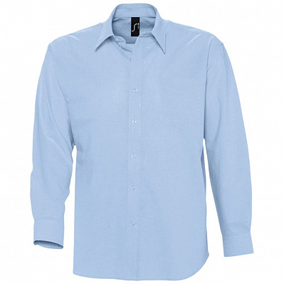 Рубашка мужская с длинным рукавом Boston, голубая (Голубой)