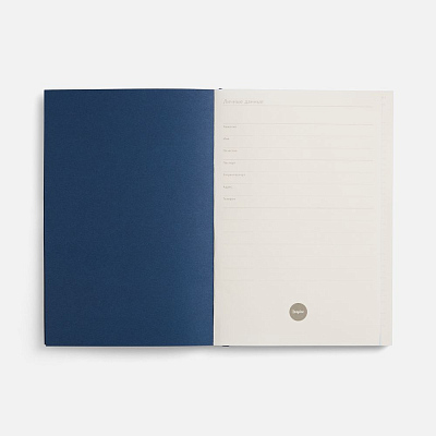 Ежедневник Flat, недатированный, синий, ver.2