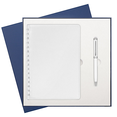 Подарочный набор Vista Neo, белый (ежедневник, ручка)