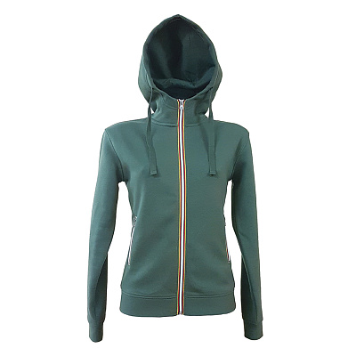 Толстовка худи на молнии с начесом LAS VEGAS LADY 280 (Зеленый)