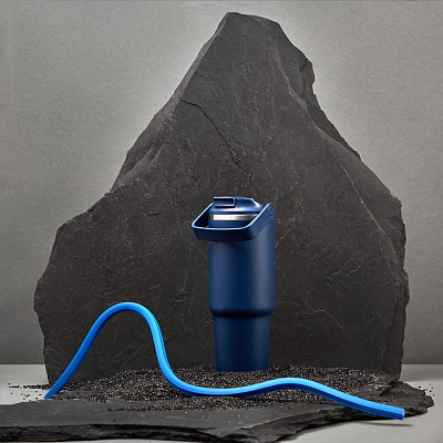 Термокружка вакуумная Монтана (Montana), синяя