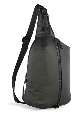Рюкзак с одним плечевым ремнем BUGATTI Blanc, оливковый, тарпаулин/полиэстер, 18х9х30 см (Зеленый)