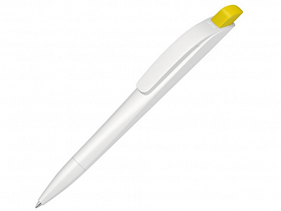 Ручка шариковая пластиковая Stream (Белый/желтый)