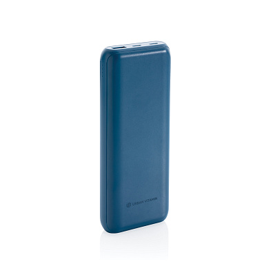 Внешний аккумулятор Urban Vitamin Pasadena с быстрой зарядкой PD, 18 Вт, 20000 мАч (Синий;)