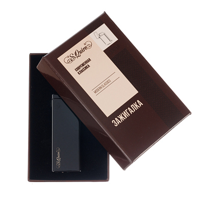 Зажигалка S.Quire газовая кремниевая, черная