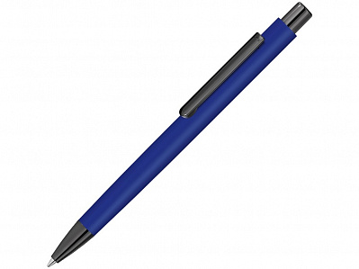 Металлическая шариковая ручка Ellipse gum soft touch с зеркальной гравировкой (Синий)