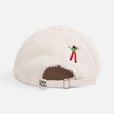 Бейсболка Oblako, утепленная, молочно-белая