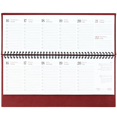 Планинг Sagrin, датированный, красный