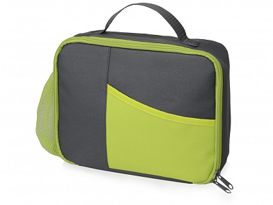 Изотермическая сумка-холодильник Breeze для ланч-бокса (Серый/зеленое яблоко)