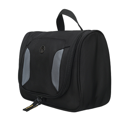 Несессер TORBER,  дорожный, чёрный/серый, полиэстер, 27х11х22 см