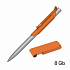 Набор ручка "Skil" + флеш-карта "Case" 8 Гб в футляре, покрытие soft touch, оранжевый - Фото 2