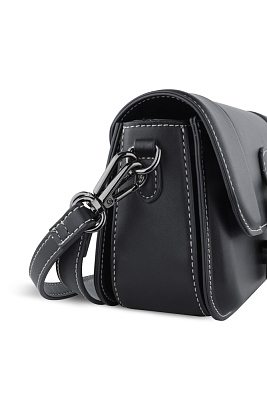 Сумка женская наплечная BUGATTI Zita, черная, полиуретан, 22 x 10 x 15 см