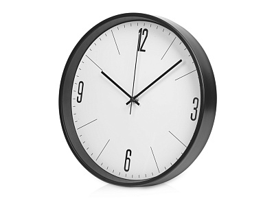 Алюминиевые настенные часы Zen (Белый/черный)
