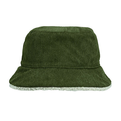 Панама Bucket двусторонняя утепленная  с бежевым (Хаки)