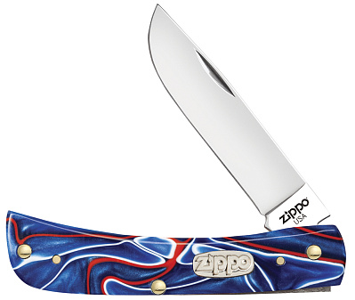 Нож перочинный ZIPPO Patriotic Kirinite™ Smooth Sodbuster Jr 92 мм синий
