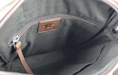 Сумка через плечо Mano "Don Luca", натуральная кожа в коньячном цвете, 23 х 26,5 х 4,5 см