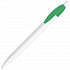 Ручка шариковая X-1 WHITE, белый/зеленый непрозрачный клип, пластик - Фото 1