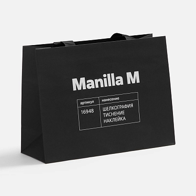Пакет бумажный Manilla L, черный