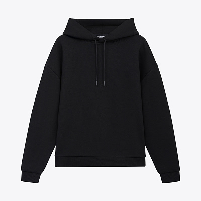 Худи релакс унисекс Баланс, с начесом, черный, размер XS/S (Чёрный)