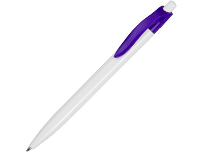 Ручка пластиковая шариковая Какаду (Белый/фиолетовый)