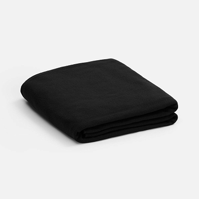 Флисовый плед Warm&Peace XL, ярко-синий (Чёрный)