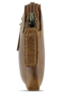 Ключница KLONDIKE MOUNTAIN «Tommy», натуральная кожа в коньячном цвете, 12,5 х 7,5 х 1,5 см