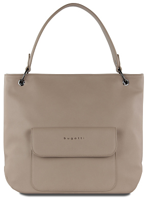Сумка-хобо BUGATTI Almata, песочная, полиуретан, 41х11х32 см