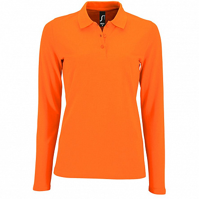 Рубашка поло женская с длинным рукавом Perfect LSL Women, оранжевая (Оранжевый)