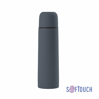 Термос "Крит" 500 мл, покрытие soft touch  (Серый)