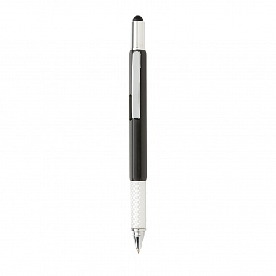 Многофункциональная ручка 5 в 1 из пластика ABS (Черный)