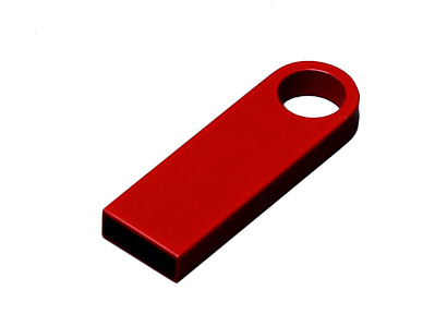 USB 2.0-флешка на 8 Гб с мини чипом и круглым отверстием (Красный)