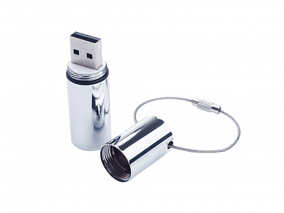 USB 2.0- флешка на 8 Гб Цилиндр (Серебристый)