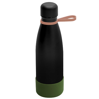 Термобутылка герметичная вакуумная Olivia To Go  (Чёрный/мокко/хаки)