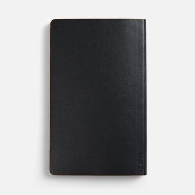 Ежедневник Trait, недатированный, черный с оранжевым