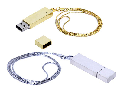 Металл 01 Брусок металлический, золото глянец, 4Гб