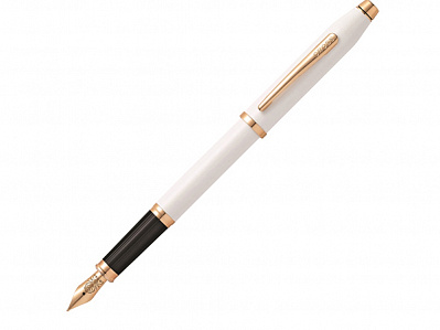 Ручка перьевая Century II (Белый/черный/золотистый)