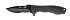 Нож складной Stinger, 80 мм, (чёрный), материал рукояти: сталь/дерево пакка (чёрный) - Фото 1