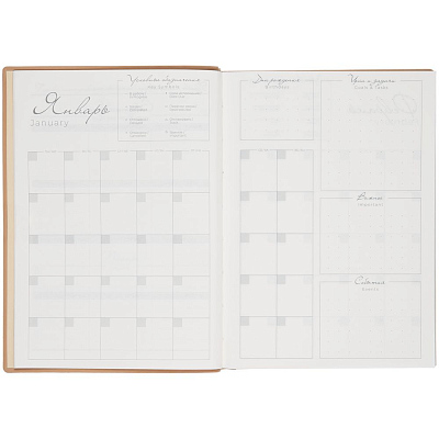 Ежедневник Anaconda, недатированный, золотистый