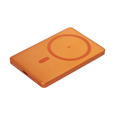 Внешний аккумулятор Атлантис (Atlantis) PD 5000mAh с функцией беспроводной зарядки 15W  (Оранжевый)