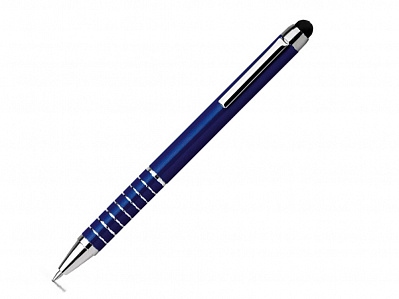 Ручка-стилус металлическая шариковая (Синий)