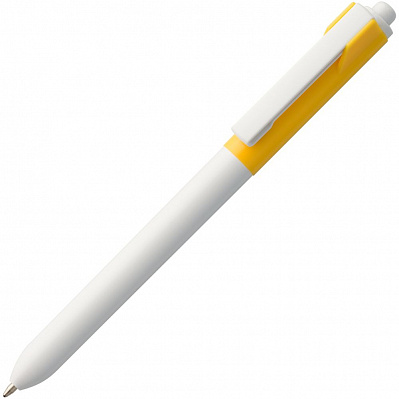 Ручка шариковая Hint Special, белая с желтым (Желтый)