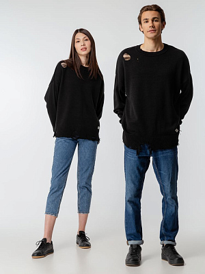 Джемпер оверсайз унисекс Grunge, черный