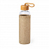 Бутылка для воды KASFOL, стекло, бамбук, 500 мл - Фото 1