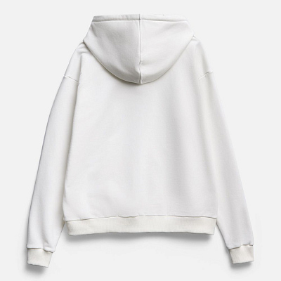 Толстовка унисекс оверсайз на молнии Zippy Terry, белая