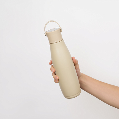 Термобутылка вакуумная герметичная Bosca, бежевая